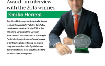 Entrevista a Emilio Herrera, Presidente de la Fundación, en la European Journal of Palliative Care