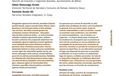 Asistencia a Domicilio en el Albergue Municipal de Elejabarri para Personas sin Hogar Convalecientes