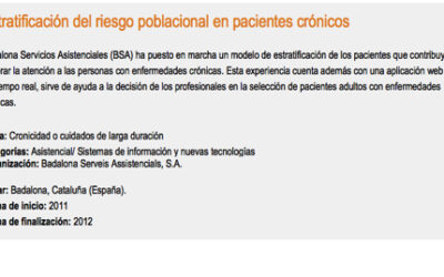 Estratificación del riesgo poblacional en pacientes crónicos