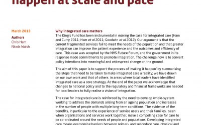 Making integrated care happen at scale and pace