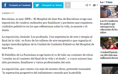 Una exposición de arte terapéutico reflexiona sobre la vida y la muerte (La Vanguardia 31/05/16)