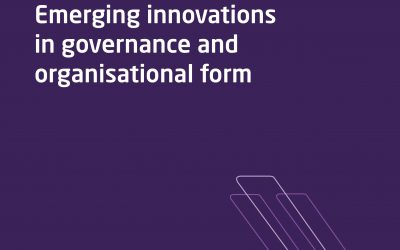 New care models. Emerging innovations in governance and organisational form