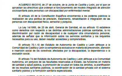 El modelo integrado de atención sociosanitario en salud mental de Castilla y León
