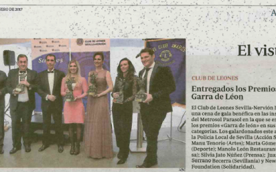Entregados los Premios Garra de León (ABC de Sevilla 26/01/17)