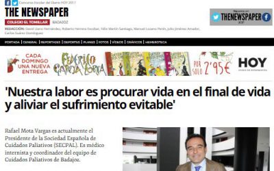 Entrevista a Rafael Mota Vargas. Ciudados Paliativos & Ciudades Compasivas ( Hoy, Diario de Extremadura 03/05/2017)
