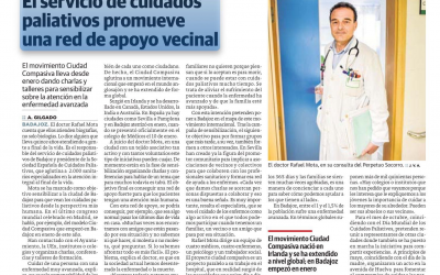 Entrevista a Rafael Mota. Badajoz Contigo, Ciudad Compasiva. Diario HOY (9/6/17)