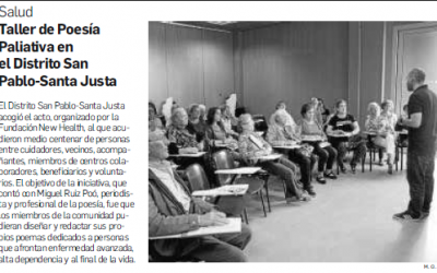 Taller de poesía paliativa en el Distrito San Pablo-Santa Justa (Diario de Sevilla 23/05/17)