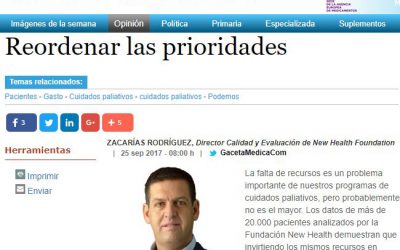 Reordenar las prioridades (Gaceta Médica 25/09/17)