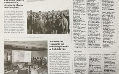 Aumentan los voluntarios que cuidan de pacientes al final de la vida (Diario de Sevilla 3/12/17)