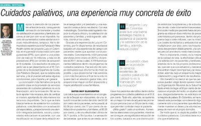 Cuidados paliativos, una experiencia muy concreta de éxito (Diario Médico 03-06-2018)