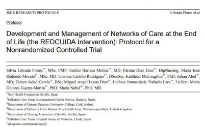 REDCUIDA para el desarrollo y gestión de redes de cuidados alrededor de las personas con enfermedad avanzada y final de vida. JMIR RESEARCH PROTOCOLS