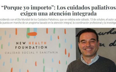 “Porque yo importo”: Los cuidados paliativos exigen una atención integrada (Diario Médico 11/10/18)