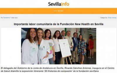 Importante labor comunitaria de la Fundación New Health en Sevilla (Sevillainfo 10-07-2019)